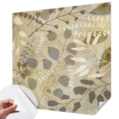Déco papier peint salon Listy vetvičky