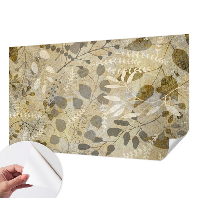Déco papier peint salon Listy vetvičky
