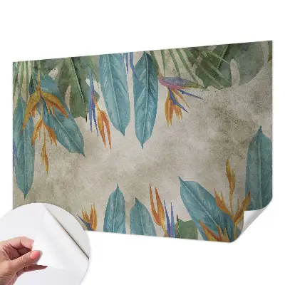Papier peint intissé fleurs tropicales