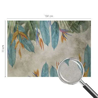 Papier peint intissé fleurs tropicales