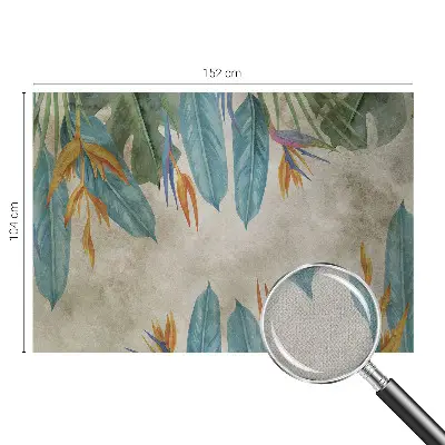 Papier peint intissé fleurs tropicales