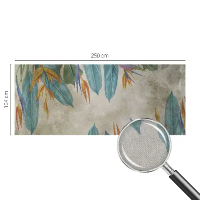 Papier peint intissé fleurs tropicales