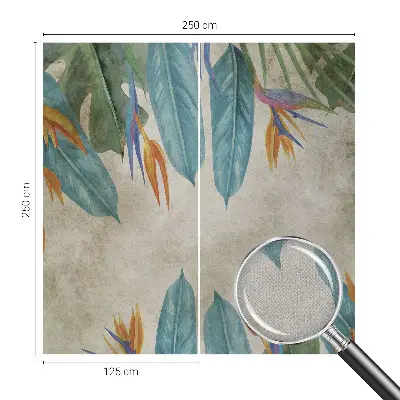 Papier peint intissé fleurs tropicales