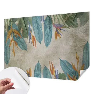 Papier peint intissé fleurs tropicales