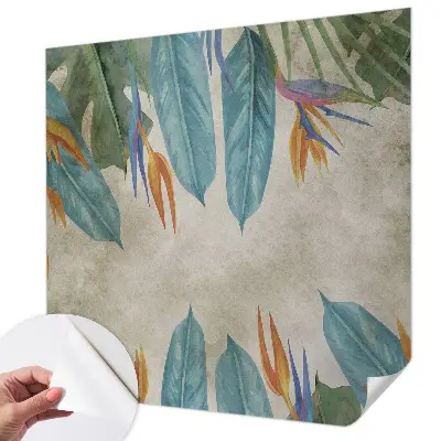 Papier peint intissé fleurs tropicales