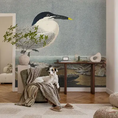 Papier peint photo imprimé sur tissu non tissé l'élégance ornithologique