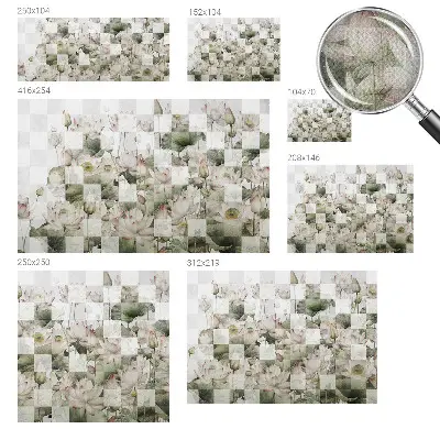 Papier peint photographique sur tissu non tissé Motifs de lotus