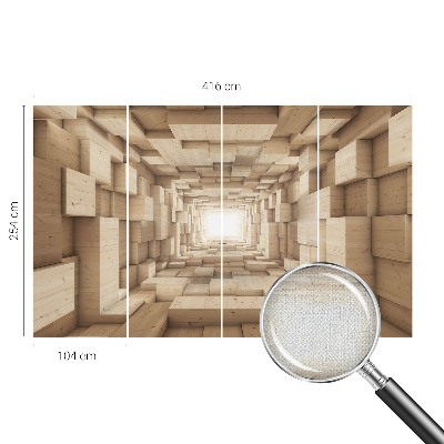 Papier peint panoramique adhésif Drevený tunel