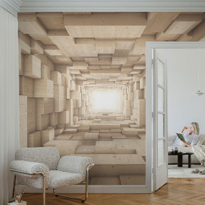 Papier peint panoramique adhésif Drevený tunel