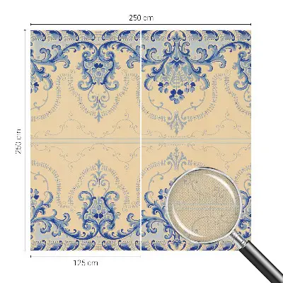 Papier peint photo sur tissu non tissé ornements bleus