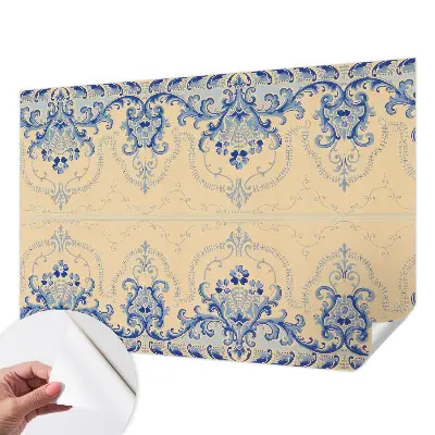 Papier peint photo sur tissu non tissé ornements bleus