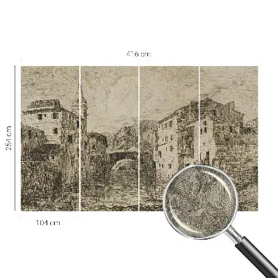 Papier peint photo imprimé sur tissu non tissé Panorama de la ville