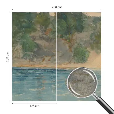Papier peint photo sur tissu non tissé rivage tropical