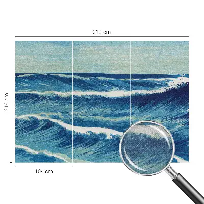 Papier peint photographique sur tissu non tissé vagues de la mer