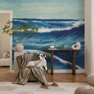 Papier peint photographique sur tissu non tissé vagues de la mer
