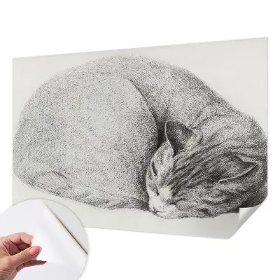 Papier peint intissé imprimé Chat enroulé