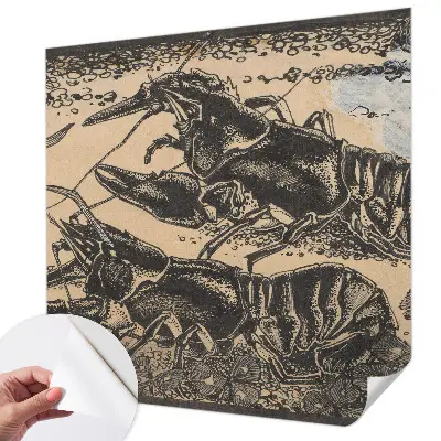 Papier peint photo sur tissu non tissé écrevisses d'eau