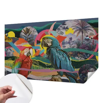 Papier peint photo imprimé sur tissu non tissé Oiseaux exotiques