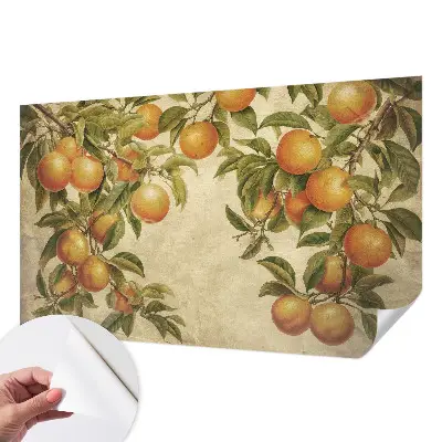 Papier peint photo imprimé sur tissu non tissé branches fruitières