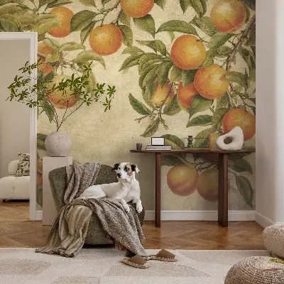 Papier peint photo imprimé sur tissu non tissé branches fruitières