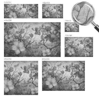 Papier peint photographique sur tissu non tissé branche de fleur
