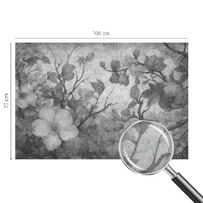 Papier peint photographique sur tissu non tissé branche de fleur
