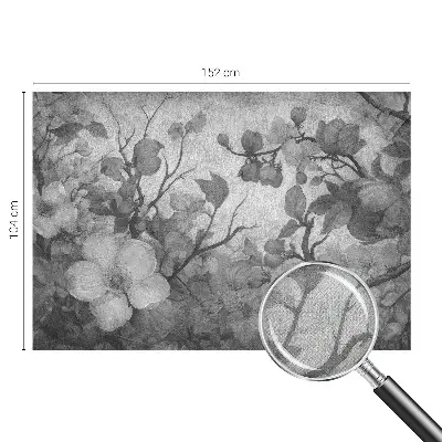 Papier peint photographique sur tissu non tissé branche de fleur