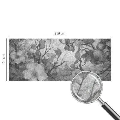Papier peint photographique sur tissu non tissé branche de fleur