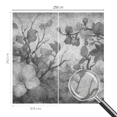 Papier peint photographique sur tissu non tissé branche de fleur