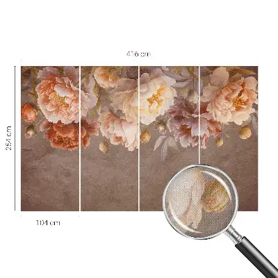 Papier peint photo sur tissu non tissé élégance florale