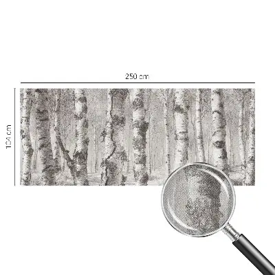 Papier peint photographique intissé forêt de bouleaux