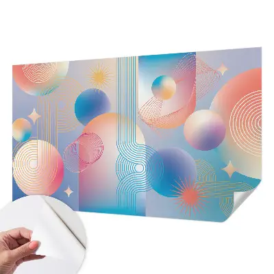 Papier peint photo sur tissu non tissé abstraction colorée