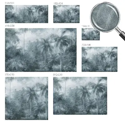 Papier peint photographique sur tissu non tissé végétation tropicale