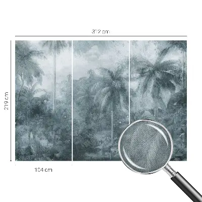Papier peint photographique sur tissu non tissé végétation tropicale
