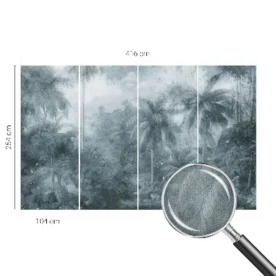 Papier peint photographique sur tissu non tissé végétation tropicale