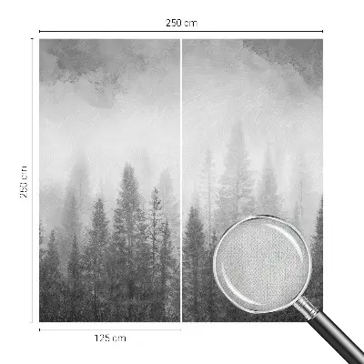 Papier peint photo grand format pour le mur brouillard forestier