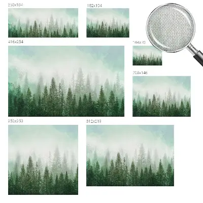 Papier peint photo sur tissu non tissé Loup dans la forêt