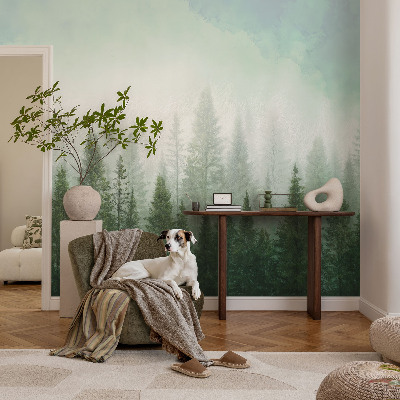 Papier peint tendance salon Vlk v lese