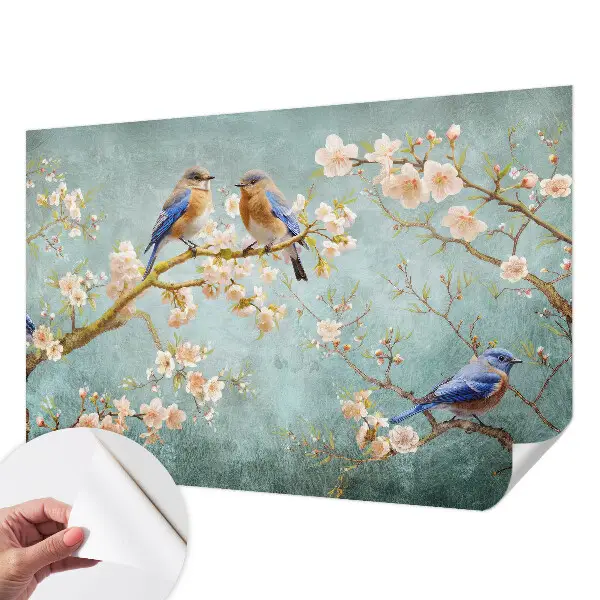 Papier peint photographique intissé oiseaux printaniers
