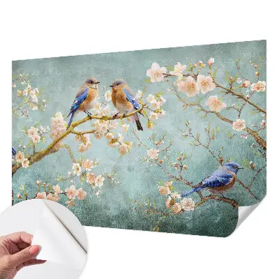 Papier peint photographique intissé oiseaux printaniers