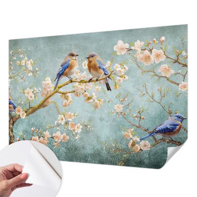 Papier peint tendance chambre adulte Jarné vtáky