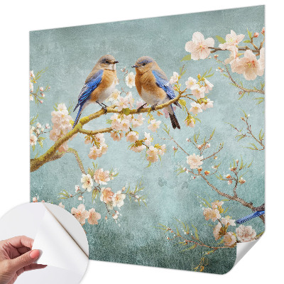 Papier peint tendance chambre adulte Jarné vtáky