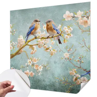 Papier peint photographique intissé oiseaux printaniers