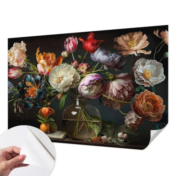 Papier peint photographique sur tissu non tissé bouquet de fleurs