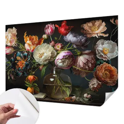 Papier peint photographique sur tissu non tissé bouquet de fleurs