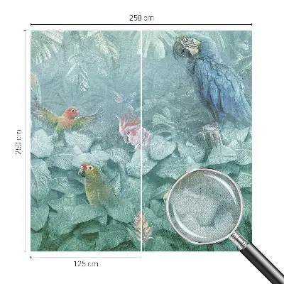 Papier peint intissé imprimé Oiseaux exotiques