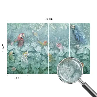 Papier peint intissé imprimé Oiseaux exotiques
