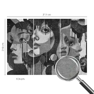 Papier peint photo grand format pour le mur Visages de femmes