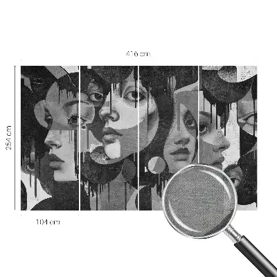 Papier peint photo grand format pour le mur Visages de femmes
