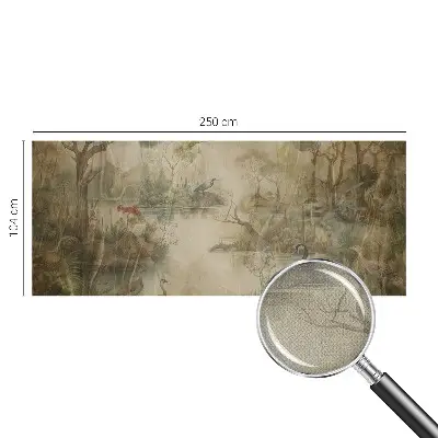 Papier peint photographique sur tissu non tissé scène de forêt